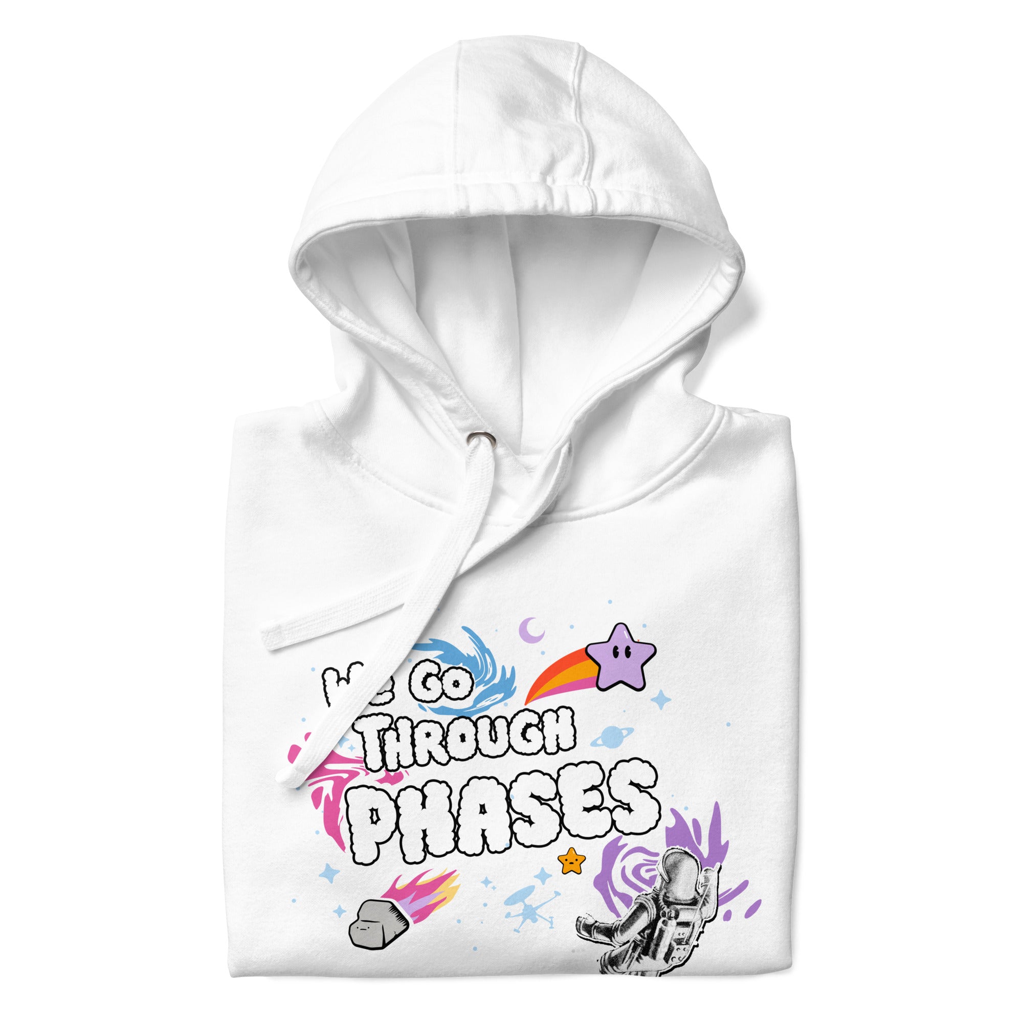 'We Go Through Phases' Hoodie - White