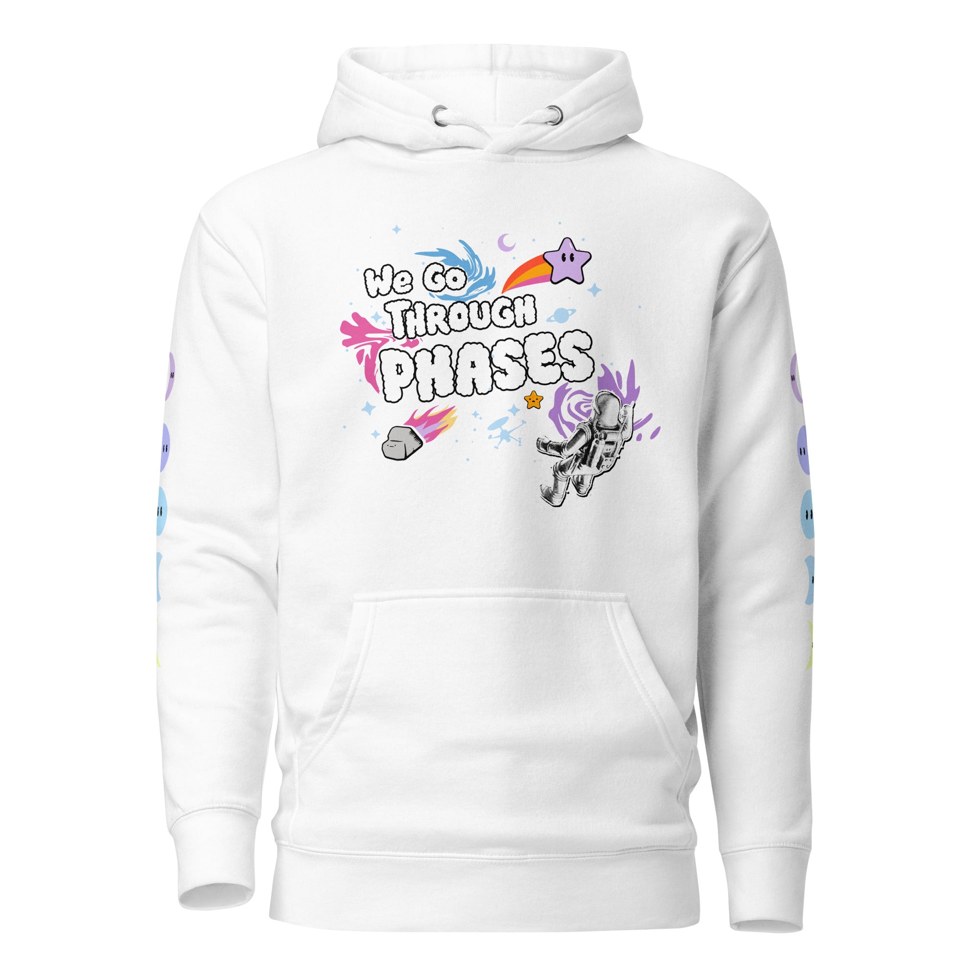 'We Go Through Phases' Hoodie - White